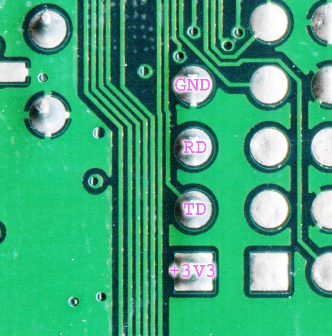 DSL600E circuit board: J4 (RS232) pin assignments