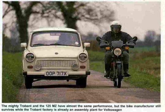 Trabant and ETZ on road