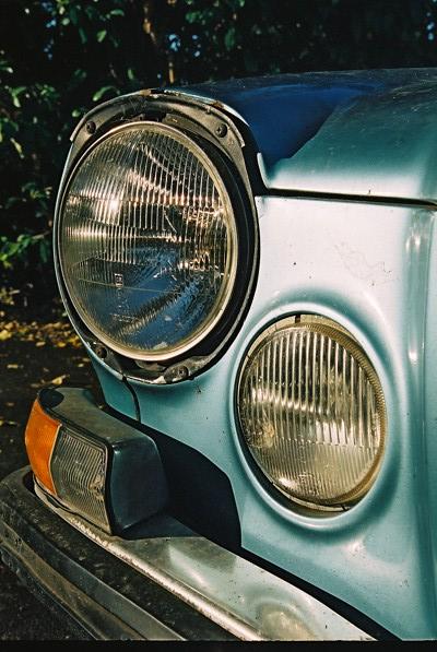 Volvo 164 offside front lights closeup